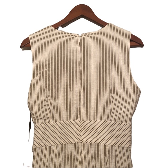 Women’s Calvin Klein Sleeveless Striped White Romper - Picture 5 of 8